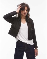 Mango - Studded Collar Western Jacket - Lyst