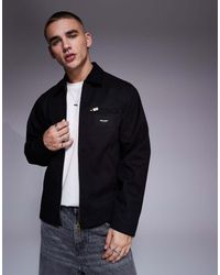 Sixth June - Chaqueta Negra De Estilo Camionero Con Solapas En Contraste De - Lyst