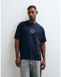 Parlez - T-Shirt With Graphic Chest Print - Lyst