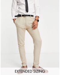 ASOS - Wedding - pantaloni da abito skinny beige - Lyst