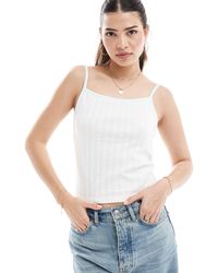 ASOS - Pointelle Cami With Contrast Binding - Lyst