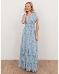 ANAYA - V Neck Tiered Maxi Dress - Lyst