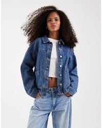 Vero Moda - Denim Shacket With Front Pockets - Lyst