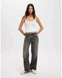 Cotton On - Cotton on - jean droit à taille basse - Lyst