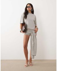 Lioness - Bloom Cotton Blend Tie Waist Skort - Lyst