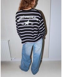 Bershka - – langärmliges oversize-t-shirt - Lyst