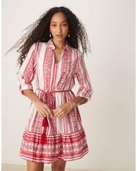 Jdy - Vestido Corto Estampado Con Lazada En La Cintura De - Lyst