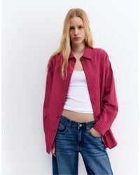 Pull&Bear - Chemise en popeline rayée - Lyst