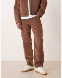 ASOS - Suede Look Straight Jeans - Lyst