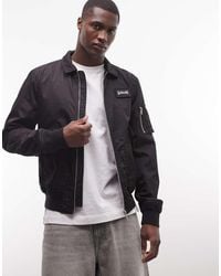 Schott Nyc - Logo Patch Ma1 Bomber Jacket With Zip Pocket Detail - Lyst