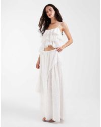 Muse Assembly - Boho Broderie Anglaise Maxi Skirt - Lyst