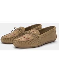 Pull&Bear - Leren Loafers Met Versiering - Lyst