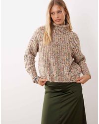 Noisy May - – strickpullover aus mehrfarbigem garn mit rollkragen - Lyst