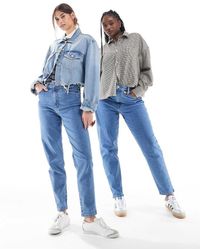 Levi's - Vaqueros Mom Con Lavado Azul Medio De Talle Alto De - Lyst