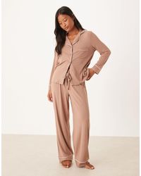 ASOS - Asos Design Petite Long Sleeve Super Soft Pyjama Set - Lyst