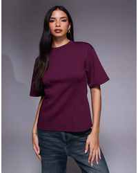 ASOS - Interlock Tee With Cinched Seaming Detail - Lyst