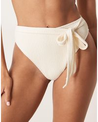 Peek & Beau - High Waist Bikini Bottom With Bow Detail - Lyst