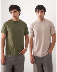 ASOS - Essentials 2 Pack Regular Fit T-Shirt - Lyst