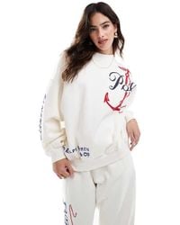 Polo Ralph Lauren - Nautical Print Logo Sweatshirt Co-Ord - Lyst