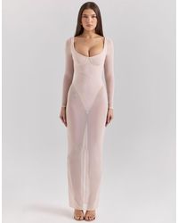 House Of Cb - Everly Maxi Dress With Bodysuit - Lyst