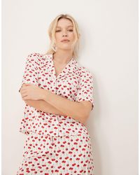 Abercrombie & Fitch - – schlafoberteil mit knopfleiste und kirschmuster, kombiteil - Lyst