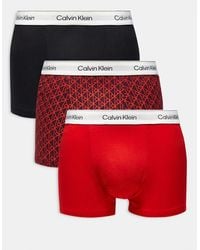 Calvin Klein - Icon Cotton Stretch 3 Pack Relaxed Trunks - Lyst
