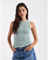 New Look - Shirred Button Through Tank - Lyst