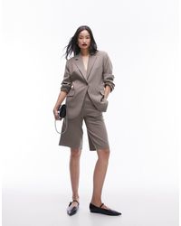 TOPSHOP - Tailored Awkward Length Shorts - Lyst