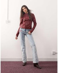 Ed Hardy - Jumping Koi Denim Flared Jeans - Lyst