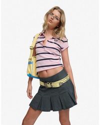 Bench x Superdry & Co - Logo Pleated Twill Mini Skirt - Lyst