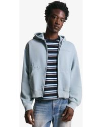 Bershka - Cropped Sweatshirt Met Ritssluiting En Borduursel - Lyst