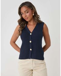 Threadbare - Ribbed Longline Waistcoat - Lyst
