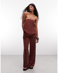 ASOS - Pull On Wide Leg Trousers With Split Co-ord - Lyst