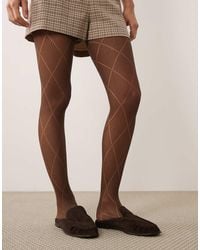 Kaiia - Exclusive Check Pattern Tights - Lyst