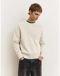 Pull&Bear - Structured Round Neck Sweater - Lyst