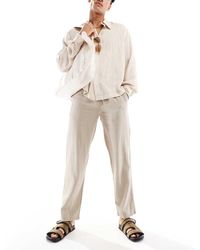 Threadbare - Linen Mix Relaxed Pants - Lyst