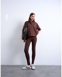 TOPSHOP - Lange Legging Van Zware Stof - Lyst