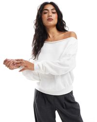 Cotton On - Cotton on – klassisches schulterfreies fleece-sweatshirt - Lyst