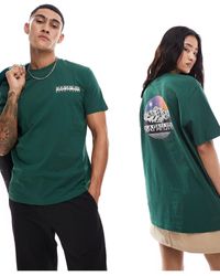 Napapijri - Camiseta verde unisex lahni - Lyst