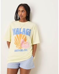 ASOS - Oversized T-shirt With Malaga Shell Graphic - Lyst
