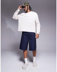 ASOS - Long Length Canvas Short - Lyst