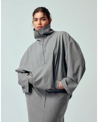 ASOS - Curve Tailored Funnel Neck Jacket - Lyst
