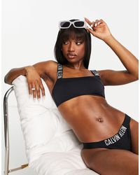 Calvin Klein - Intense Power - Brazilian Bikinibroekje Met Logo En Hoge Beenuitsnijding - Lyst