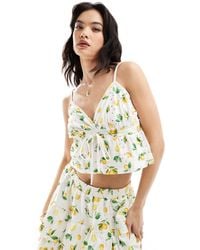 ASOS - Broderie Babydoll Cami Top Co-ord - Lyst