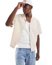ASOS - Boxy Revere Seersucker Shirt - Lyst