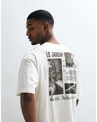 ASOS - Boxy Oversized T-shirt With Floral Back Graphic - Lyst
