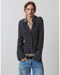 Pull&Bear - Check Shirt With Darts - Lyst