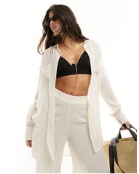South Beach - Southbeach - camicia oversize da mare color crema - Lyst