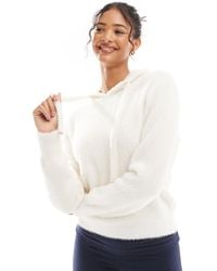 Morgan - Sweat à capuche en maille duveteuse avec cordon - Lyst