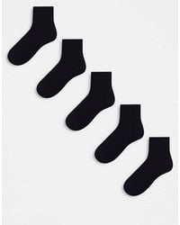 ASOS - 5 Pack Terry Sole Ankle Socks - Lyst